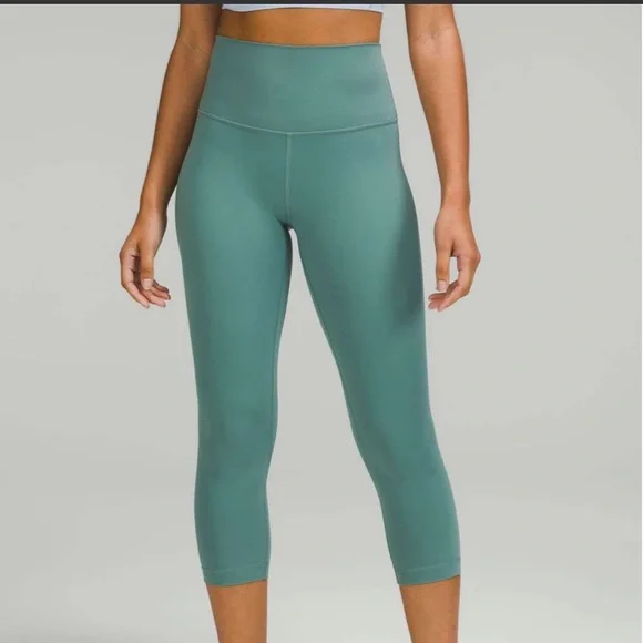Lululemon Align High-Rise Crop 21" Tidewater Teal Size 10 - Picture 2 of 10